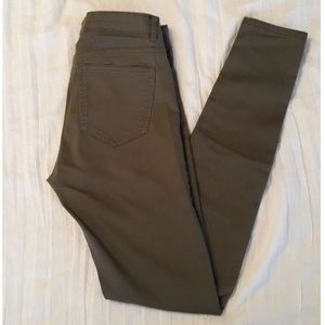 Army green Skinny pants size 4 H&M olive green